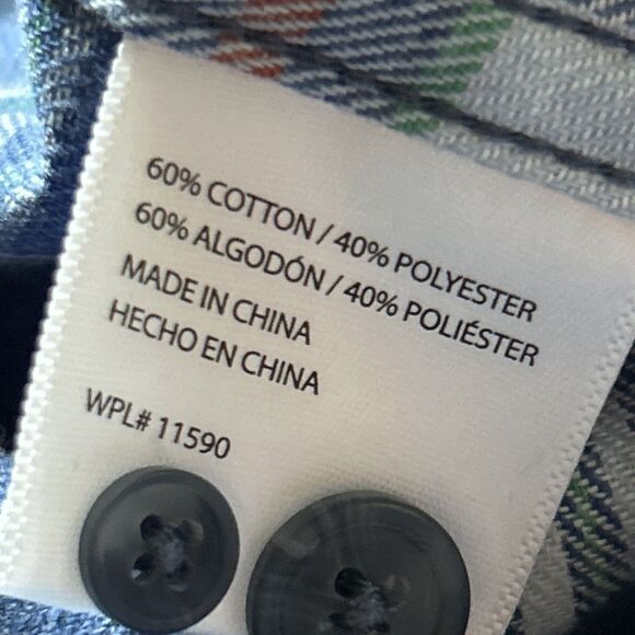 NEW Weatherproof Brand Men's Plaid Blue White Button Up Shirt - Size Small - Picture 9 of 11